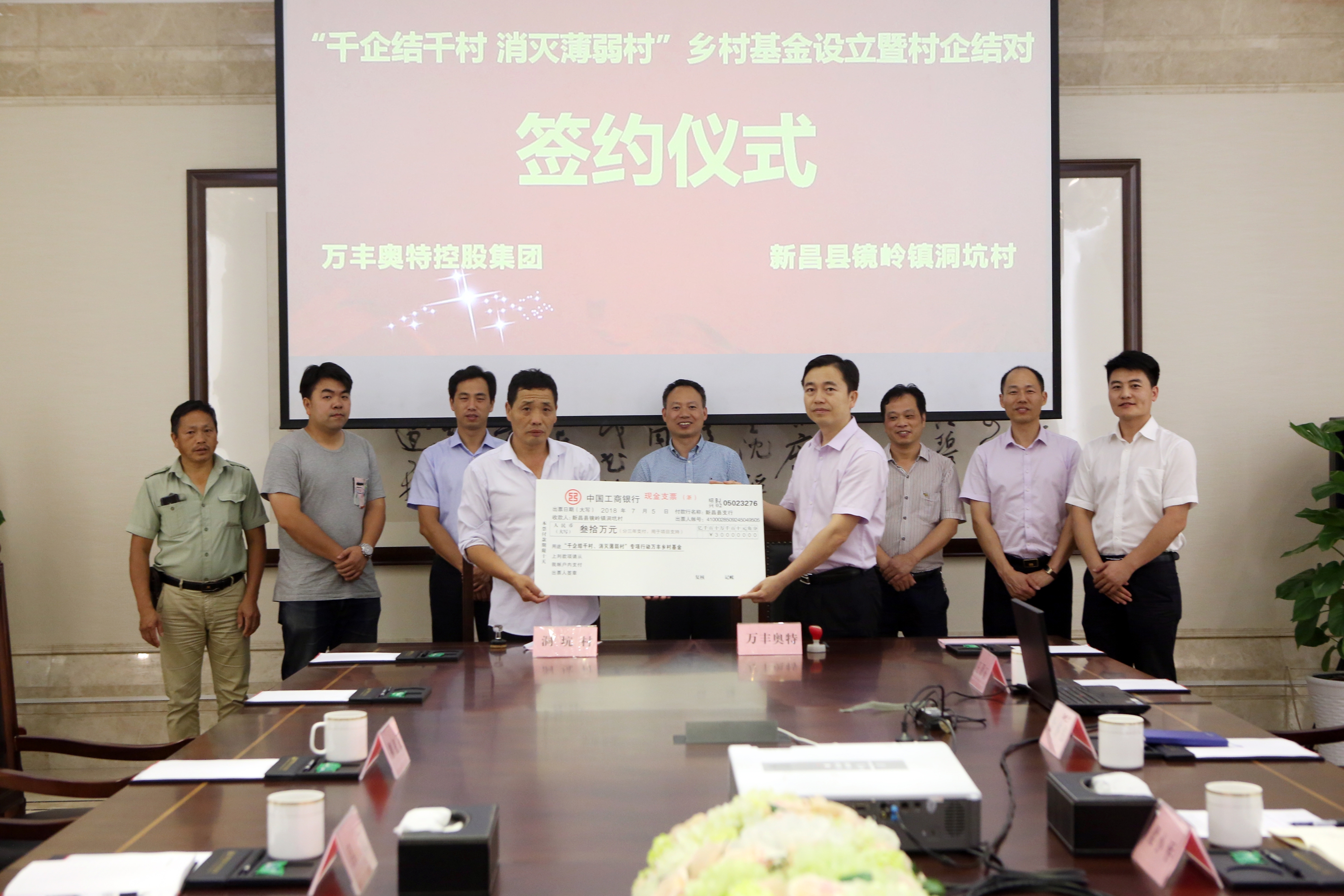 mg4377娛樂電子遊戲網站集團舉行“千企結千村 消滅薄弱村”鄉村基金設立暨村企結對簽約儀式